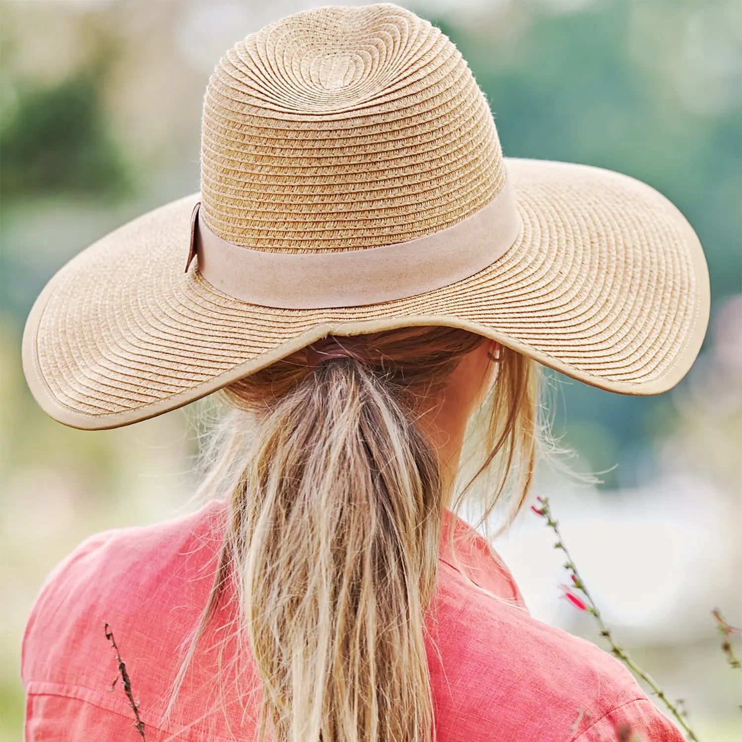 360FIVE Everyday Hat - Butterfly Design Paardenstaart Fedora Tuinieren Dameshoed met Brede Rand