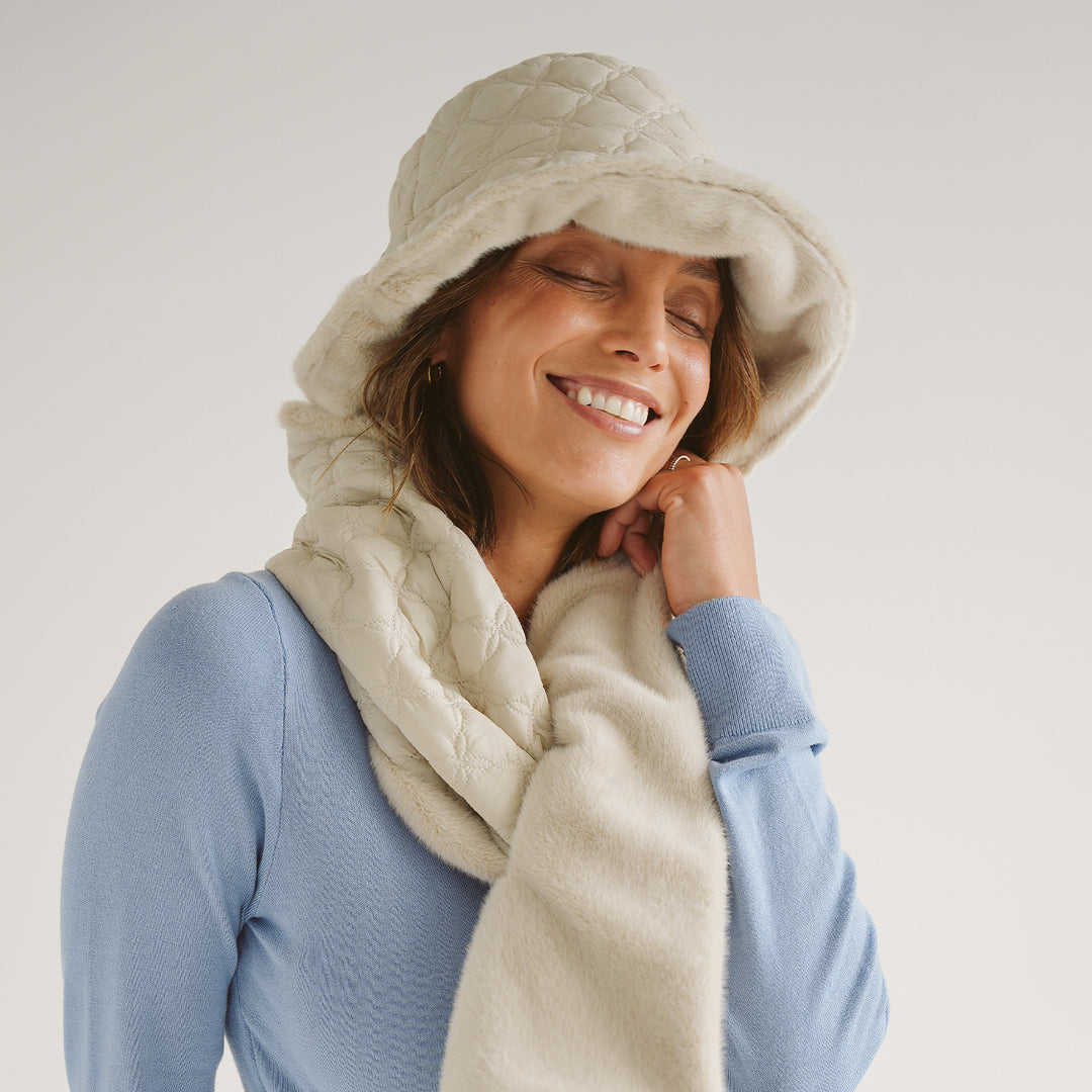 FROSTY QUILTED BUCKET HAT - SET - FAW2503 - Beige 01.jpg__PID:1f6c4dff-d512-4c08-9e71-95b808bffeac